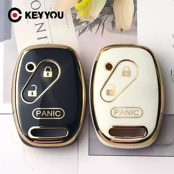 Держатель для пульта дистанционного управления KEYYOU для Honda Accord Civic CRV CR-V Pilot Insight Ridgeline TPU чехол для ключа аксессуары 3 кнопки None чёрный