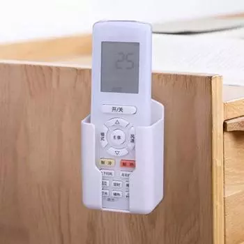 Держатель для пульта дистанционного управления Прочный съемный сплошной цвет для ежедневного использования Настенная стойка для пульта дистанционного управления Товары для общежития белый