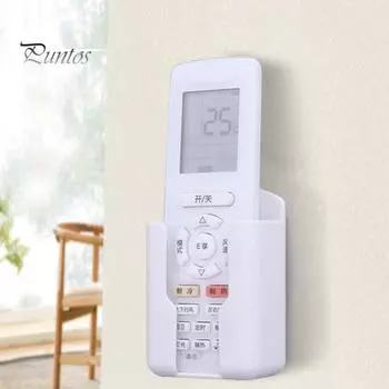 Держатель для пульта дистанционного управления Прочный съемный сплошной цвет для ежедневного использования Настенная стойка для пульта дистанционного управления Товары для общежития белый