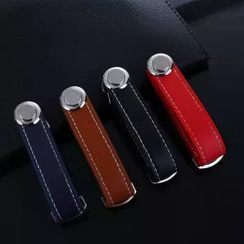 Держатель для пульта управления, коллекционный брелок для ключей из искусственной кожи, органайзер для ключей, чехол для ключей от машины, держатель для кошелька чёрный