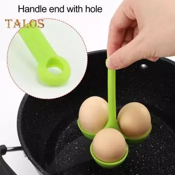 Держатель для яиц на пару, 3 отверстия, варка яиц, легко чистится, отличная силиконовая яйцеварка-пашот, пароварка, кухонный инструмент красный