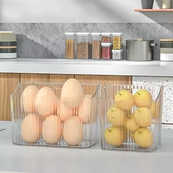 Держатель для яиц, прозрачный, большой емкости, легкий доступ, штабелируемый универсальный холодильник, боковая дверь, контейнер для хранения яиц, органайзер для холодильника, кухонные аксессуары чистый