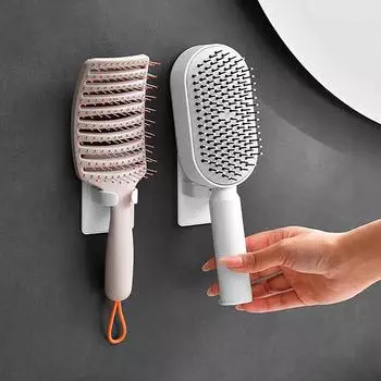 Держатель для расчески, настенная подвесная полка для хранения расчески, органайзер для волос, органайзер на воздушной подушке, держатель для расчески, креативная пластиковая подставка для расчески
