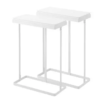 Держатель для раздельных мусорных мешков Yamazaki Jitsugyo с тонкой крышкой Tower 45 л, боковое открытие [набор из 2 шт.] Tower White 1761 x 2