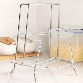 Держатель для разделочной доски из нержавеющей стали, нескользящая, хорошо выдерживающая нагрузку, устойчивая подставка для разделочной доски, серебристая крышка