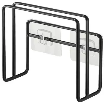 Держатель для разделочной доски Yamazaki Jitsugyo Film Hook, черный основной корпус: приблизительно. Ш12 x Г5.7 x В12см (Крючок для пленки в комплект не входит) Хранение разделочных досок в виде башни