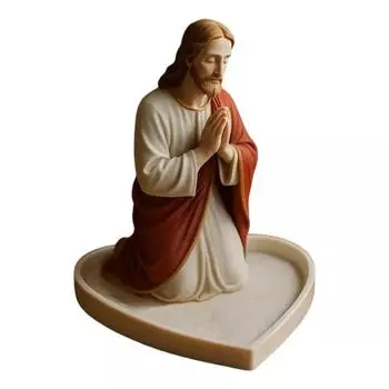 Держатель для розария Дева Мария Смола Молитва Богоматерь Держатель для украшений Духовный Религиозный Подарок Католический Набожный Настольный Поднос для украшений для дома Спальни B