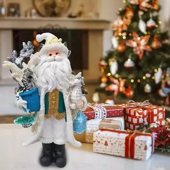 Держатель для рождественских угощений. Праздничная фигура Санта-Клауса с подставкой для закусок. Украшение рождественского подноса.