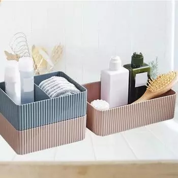 Держатель для ручек для домашнего офиса, косметический органайзер с дистанционным управлением, прямоугольный ящик для хранения S серый