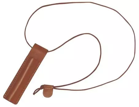 Держатель для ручек Gulfstream с шейным ремешком, натуральная кожа, цвет Camel, Ш30 x В118 x Г15 мм, длина RZ-NSP-03 (Ремешок 84см)