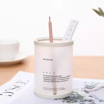 Держатель для ручек, креативный съемный цилиндрический DIY настольный ящик для хранения, школьные принадлежности, держатель для ручек белый