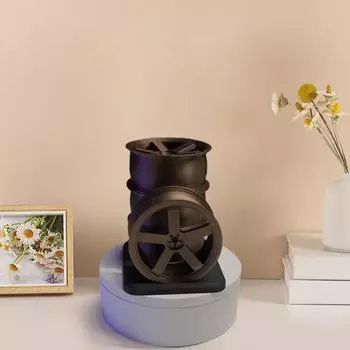 Держатель для ручек в форме ступицы автомобиля, 3D-печатный настольный органайзер для линейки и карандашей, для офиса, дома, школы, держатель для ручек в форме ступицы, подарок для мужчин, механиков чёрный