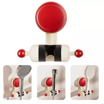 Держатель для ручного душа Yousheng с регулируемой присоской, легко устанавливаемый, съемный, настенный кронштейн для душа в ванной комнате чёрный