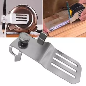 Держатель для рулетки Точная маркировка Простота установки Компактный размер Легкий портативный держатель для рулетки Инструмент для деревообработки серебряный