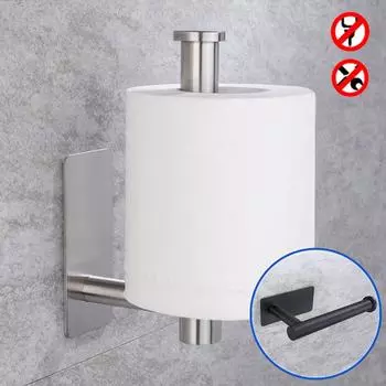 Держатель для рулона туалетной бумаги, клейкая нержавеющая сталь, матовый золотой, черный, белый, настенная подставка, полка для бумажных полотенец, вешалка для салфеток