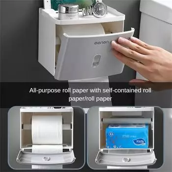 Держатель для рулона туалетной бумаги, настенный держатель для бумажных полотенец, полка для хранения туалетной бумаги в ванной, водонепроницаемая полка, аксессуары для ванной комнаты