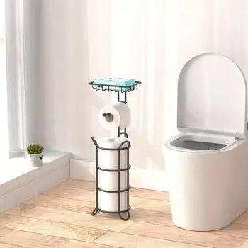 Держатель для рулона туалетной бумаги, нержавеющая сталь, вешалка для туалетной бумаги, туалетная комната, держатель для салфеток, стойка для хранения салфеток чёрный