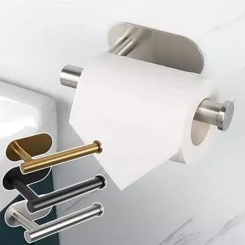 Держатель для рулонной бумаги без ногтей, принадлежности для ванной комнаты, самоклеящийся держатель для туалетной бумаги золотистый
