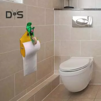 Держатель для рулонной бумаги в виде лягушки, настенное крепление для ванной комнаты, кухни, одноколесный велосипед, туалетная бумага с животными, диспенсер для полотенец, стеллаж для хранения, подарки на день рождения A