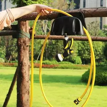 Держатель для садового шланга, настенный держатель для шланга, прочная рама для намотки водопроводной трубы, органайзер для хранения шланга на открытом воздухе оранжевый