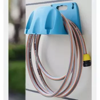 Держатель для садового шланга, настенный кронштейн для шланга повышенной прочности, настенный держатель для шланга, держатель для шланга для воды, кронштейн для хранения садового шланга 1pcs синий