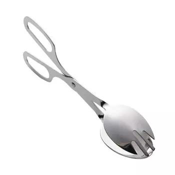 Держатель для салата Сервировочные принадлежности Зажим для жареных блюд Металлические щипцы для хлеба Столовая посуда из нержавеющей стали Зажим для стейков Кухня Шведский стол 20.00X8.00X3.80CM серебряный
