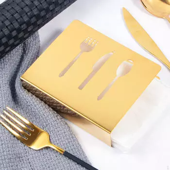 Держатель для салфеток, диспенсер для салфеток, подставка для зажимов для салфеток для декора ресторана Gold C1