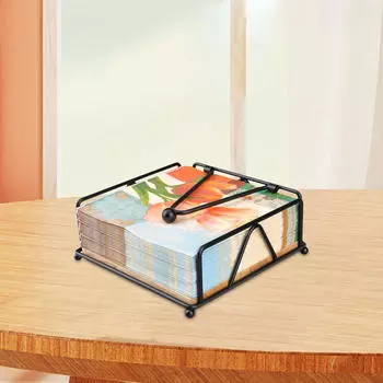 Держатель для салфеток, диспенсер, органайзер для бумаги, железная салфетка для бара, отеля чёрный