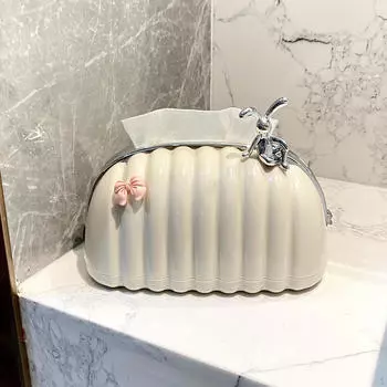 Держатель для салфеток для лица, чехол для хранения бумаги, канистра, органайзер для унитаза with rabbit bow