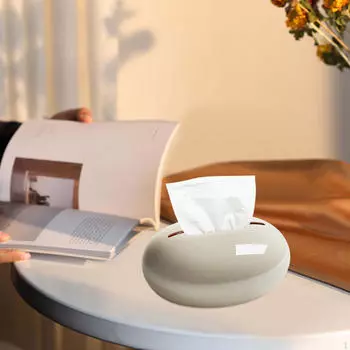 Держатель для салфеток для лица, диспенсер для хранения бумаги White Single Layer