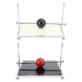 Держатель для салфеток для стола, квадратный диспенсер для салфеток с центральной шаровой перекладиной для кухни, ресторана, фермерского дома Black