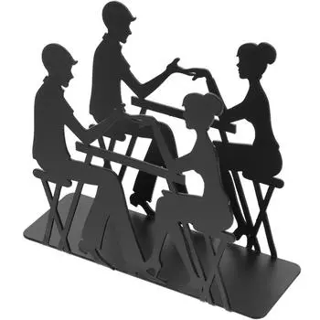 Держатель для салфеток из кованого железа, стойка для хранения салфеток, держатель для салфеток для домашнего декора, держатель для салфеток для стола, декоративный органайзер чёрный