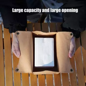 Держатель для салфеток из крафт-бумаги Yousheng с защелкивающейся кнопкой, эластичным ремешком, большой вместимости, крепление на подголовник автомобиля, солнцезащитный козырек, сумка для хранения салфеток, диспенсер для чехла хаки