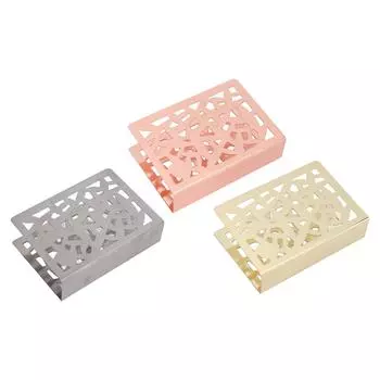 Держатель для салфеток из нержавеющей стали, металлический, матовый, вертикальный, для домашнего офиса, обеденного стола, Decorati Rose Gold