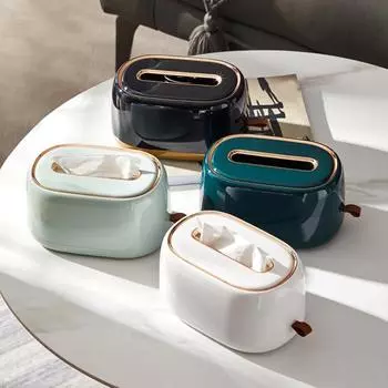 Держатель для салфеток из ПЭТ, большая емкость, модная настольная декоративная коробка для салфеток