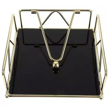 Держатель для салфеток из золотого железа, настольная коробка для хранения бумажных полотенец, картонная стойка для стола, обеденных салфеток, акриловые держатели золотистый