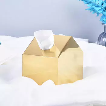 Держатель для салфеток Контейнер для салфеток Нержавеющий Декор для ванной Диспенсер для лица Настольные салфетки