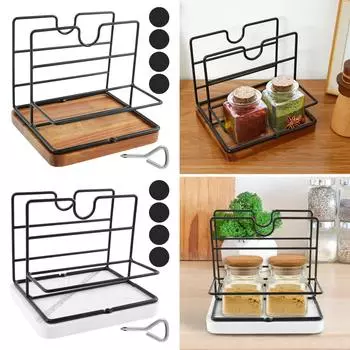 Держатель для салфеток металлический настольный держатель для салфеток с утяжеленным основанием многофункциональный дозатор соли и перца для салфеток для кухонной столешницы 15.2x13.4x14.2cm