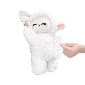 Держатель для салфеток на спинку сиденья автомобиля, диспенсер для салфеток с застежкой-молнией в виде овцы, белый держатель для салфеток с изображением животных, мультяшная коробка для салфеток для автомобилей белый