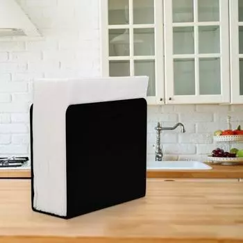 Держатель для салфеток, нескользящие изысканные акриловые кухонные аксессуары, диспенсер для салфеток в помещении чёрный