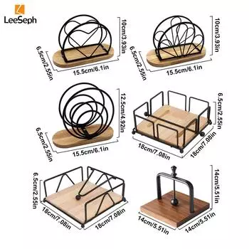 Держатель для салфеток, органайзер для салфеток на столешницу, настольный диспенсер для бумаги с деревянной основой, для ресторанов, коктейлей, пикников, баров, декора