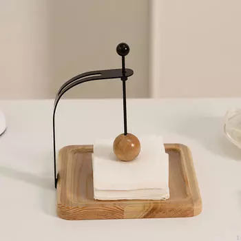 Держатель для салфеток, подставка для бумажных полотенец, многоцелевой гладкий настольный органайзер, диспенсер для салфеток Wood