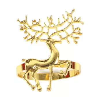 Держатель для салфеток с металлическим покрытием, изысканное простое кольцо для салфеток в виде оленя для домашнего свадебного украшения