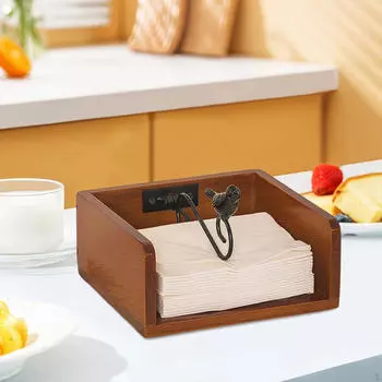 Держатель для салфеток в деревенском стиле с буквами, многоцелевая настольная коробка для салфеток в стиле ретро