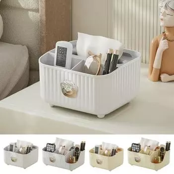 Держатель для салфеток в виде кошачьей лапы, современный контейнер для дозатора салфеток, многофункциональный настольный пульт дистанционного управления, стационарная ручка, ящик для хранения макияжа S белый
