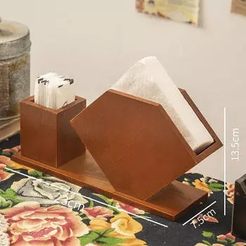 Держатель для салфеток Зубочистка Дерево Отдельно стоящий Компактный Современный Органайзер