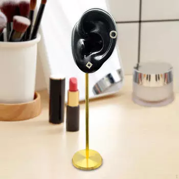 Держатель для сережек, держатель для модели уха, витрина, мягкая силиконовая подставка для хранения ювелирных изделий, серьги Black Left