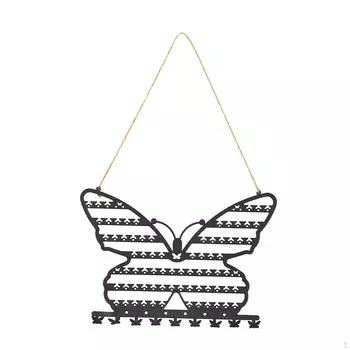 Держатель для сережек для настенного крепления с крючками для демонстрации ювелирных изделий чёрный