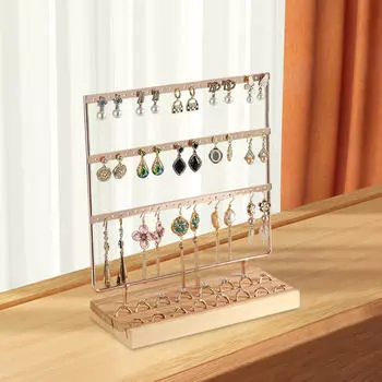 Держатель для сережек, органайзер для ювелирных изделий, подставка для ожерелья и браслета чёрный