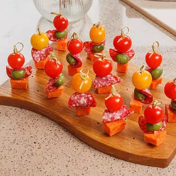 Держатель для шампуров, подставка для коктейлей, деревянная витрина для закусок, леденец на палочке с 45 отверстиями для